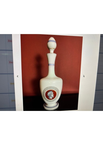 Fransız Grand Marnier Beyaz Opalin Vazo 31,5 cm Boyunda fırsatları