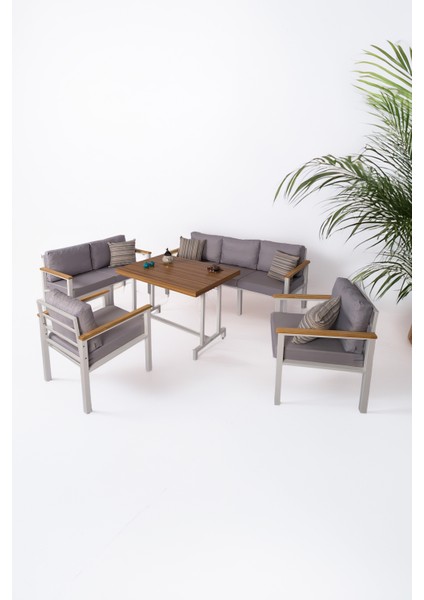 Balkon Mobilyası, Bahçe Takımı, Metal Teras Seti, Su Itişili Koltuklar, Yıkanabilir Minderler modelleri