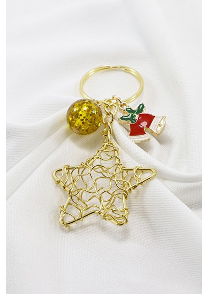 Yılbaşı Temalı Yıldızlı Renkli Anahtarlık, Hediyelik Christmas Çanta Süsü modelleri