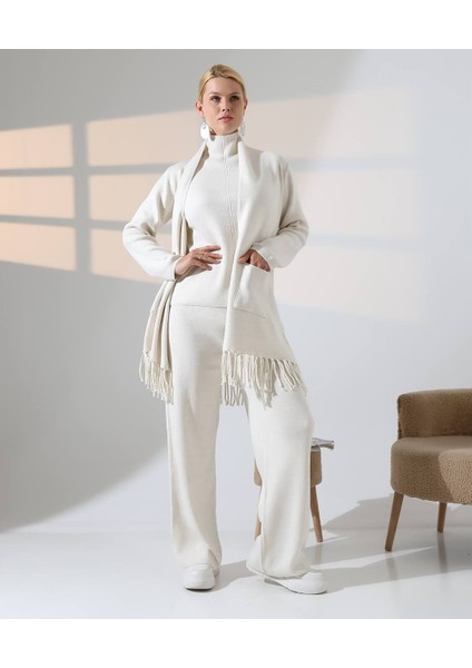 Üçlü Takım Hırka & Pantolon & Bluz Standart Beden