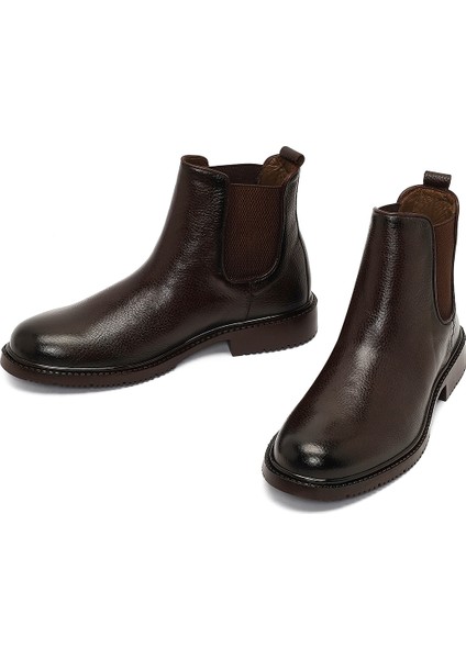 Erkek Kahverengi Deri Chelsea Bot 25WFD6020FT modelleri