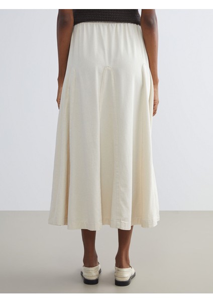 Yeni Sezon Beli Lastikli Kloş Jean Etek fırsatları