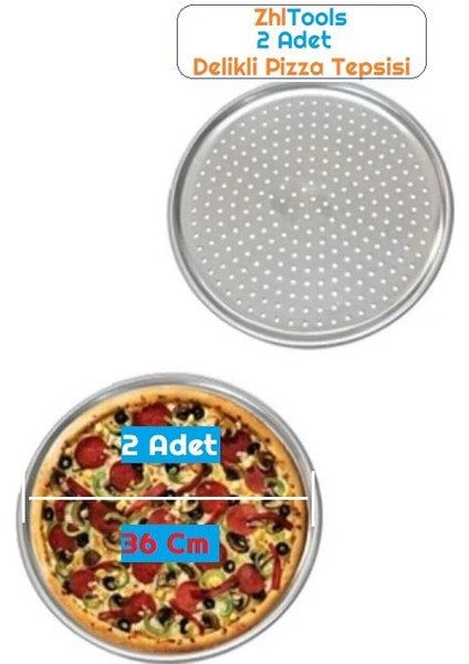 Zhltools Lahmacun Pizza Pide Pişirme Tepsisi 36 cm 2 Li Set modelleri