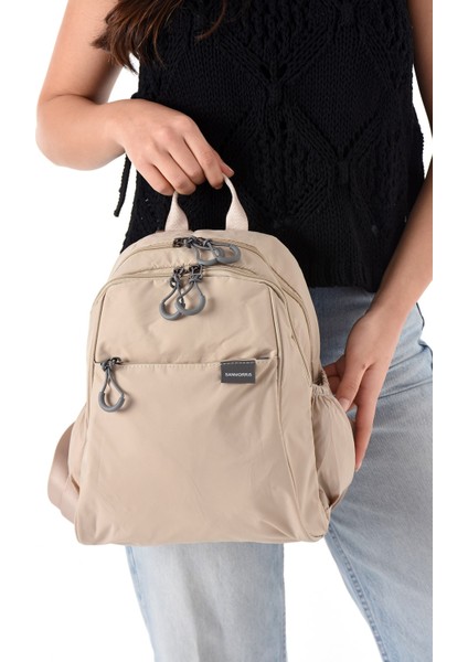 Yumuşak Dokulu Suya Dayanıklı Paraşüt Kumaş Laptop Bölmeli 4 Gözlü Kadın Seyahat Okul Günlük Spor Sırt Çantası