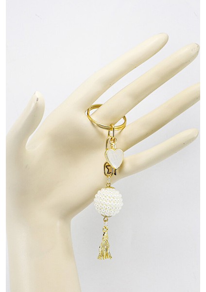 Incili Böğürtlen Boncuk Kalpli Salkım Anahtarlık, Hediyelik Çanta Süsü fırsatları