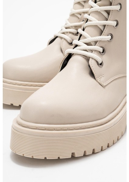 Düz Taban Uzun Kadın Bot Bej Cilt Bej fırsatları