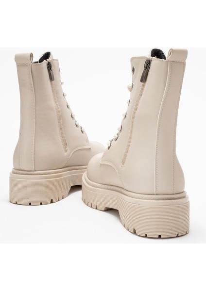 Düz Taban Uzun Kadın Bot Bej Cilt Bej indirimleri
