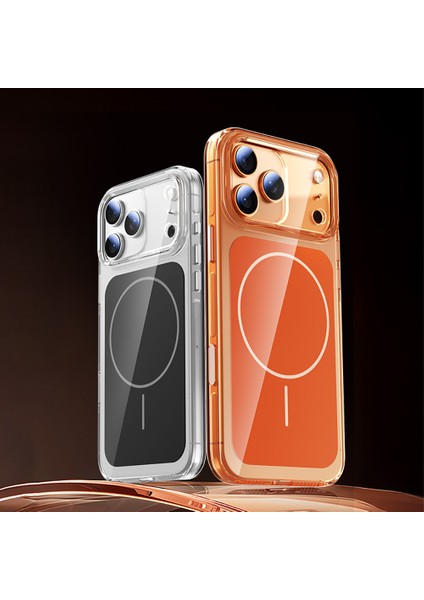 Apple iPhone 17 Pro Kılıf Zore M-Safe Şarj Özellikli Şeffaf Kamera Kontrol Butonlu Lugano Kapak indirimleri