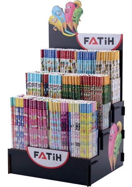 Fatih Kurşun Kalem Blisterli Karışık 192'LI Stand
