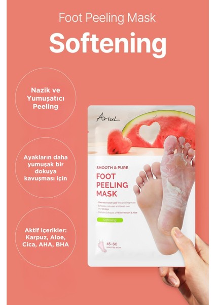 Smooth & Pure Softening Foot Peeling Mask Sheet - Çorap Tipi Deri Yumuşatan Ayak Peeling Maskesi fiyatları