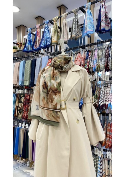 Rüya Bahçesi Desenli Şal Yeşil