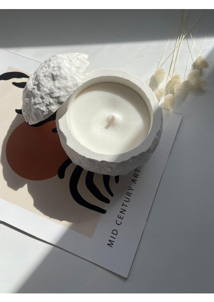 Ay- Krater Dokulu Kapaklı Doğal Soya Wax Mum