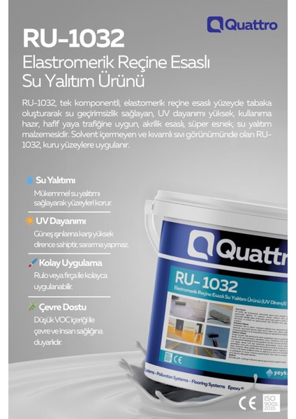 Quattro RU-1032 Elastomerik Su Yalıtım Malzemesi fiyatları