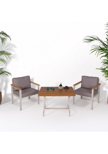 Balkon Mobilyası, Bahçe Takımı, Metal Teras Seti, Su Itişili Koltuklar, Yıkanabilir Minderler fiyatları