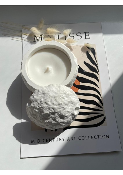 Ay- Krater Dokulu Kapaklı Doğal Soya Wax Mum indirimleri