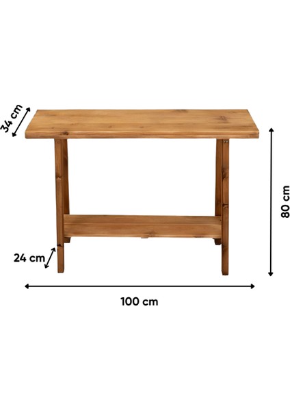 Doğal Çam Ahşap Dresuar – Modern Giriş ve Salon Masası (Dekoratif Konsol)