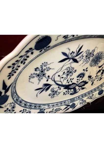 Alman Hutschenreuther Porselen Dekoratif Veya Sunum Tabağı 43 cm 30,5 cm