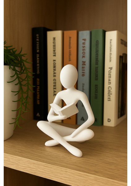 Kitap Okuyan Iskandinav Tarzı Biblo Heykel Figür Dekor Dekorasyon (9,5 Cm) fiyatları