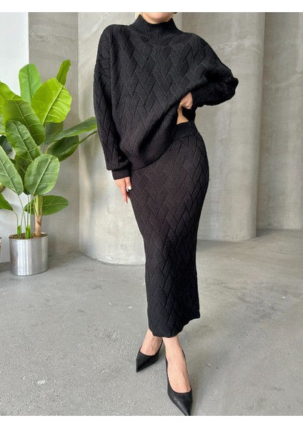 Ikili Takım Kazak & Etek Standart Beden