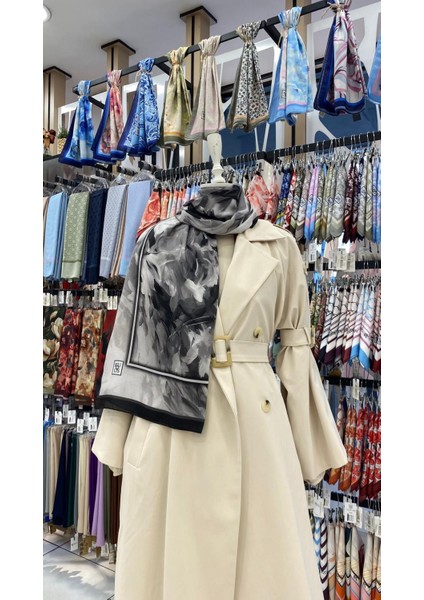 Rüya Bahçesi Desenli Şal Siyah