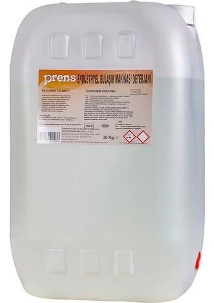 Endüstriyel Bulaşık Makinası Deterjanı 30 Lt