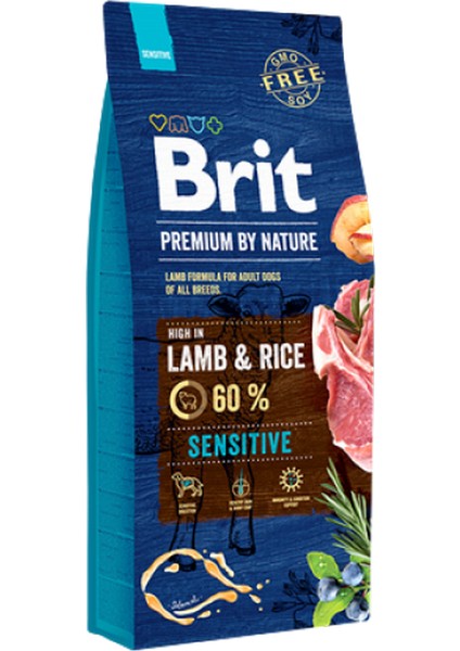 Sepetim Brit Premium 15 kg By Nature Hassas E Sahip Köpekler Için, Kuzu Etli Kuru Mama