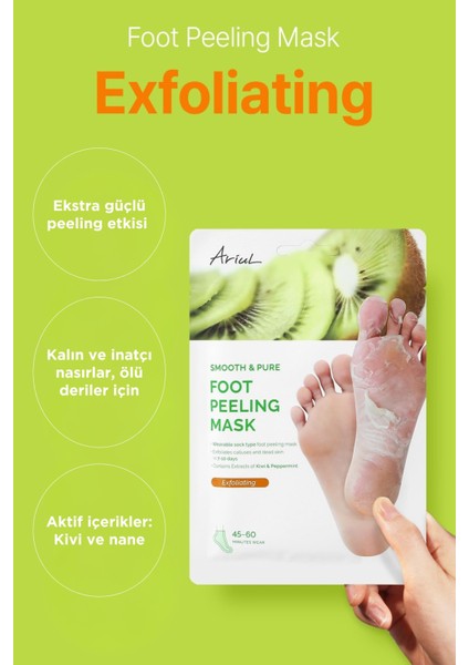 Smooth & Pure Exfoliating Foot Peeling Mask - Çorap Tipi Yenileyici & Arındırıcı Ayak Peeling Maskesi fırsatları