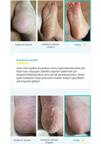 Smooth & Pure Exfoliating Foot Peeling Mask - Çorap Tipi Yenileyici & Arındırıcı Ayak Peeling Maskesi