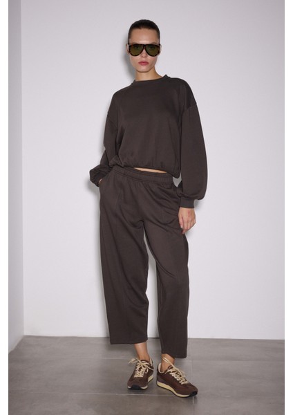 Dikişli Balon Kol Sweatshirt indirimleri