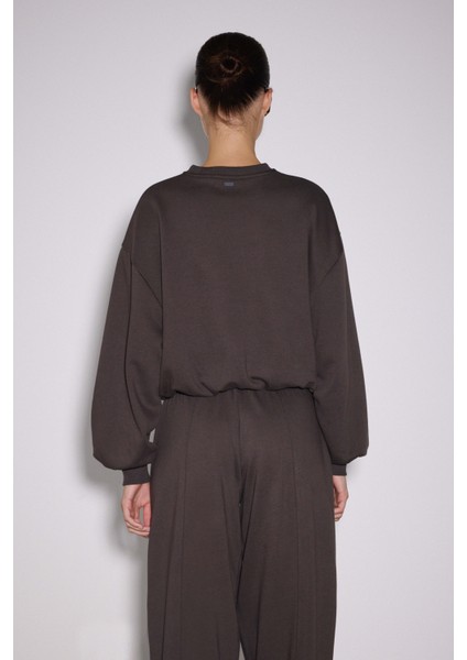 Dikişli Balon Kol Sweatshirt