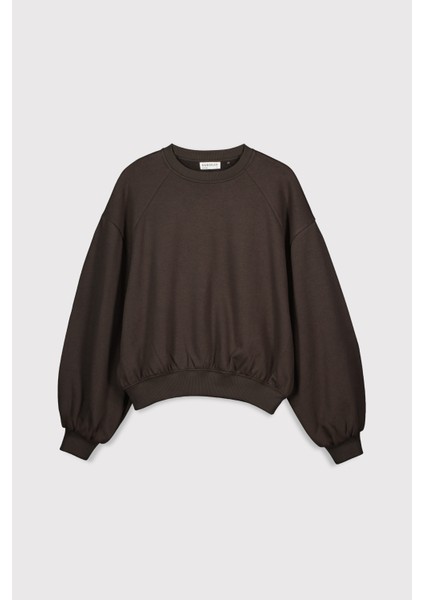 Dikişli Balon Kol Sweatshirt