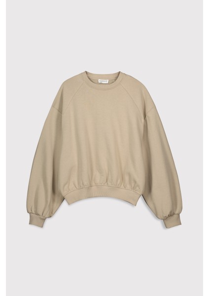 Dikişli Balon Kol Sweatshirt