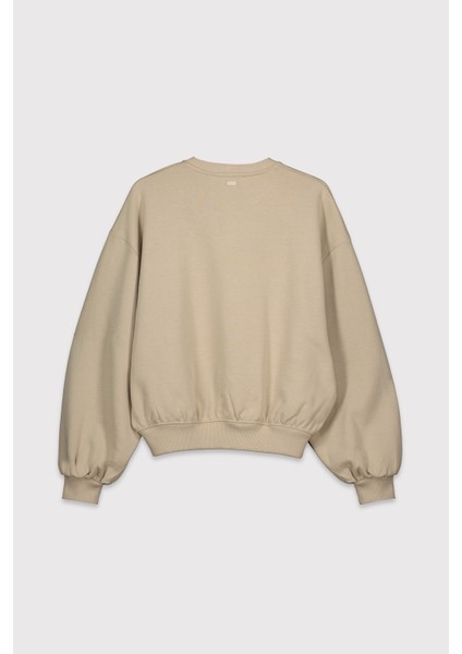 Dikişli Balon Kol Sweatshirt