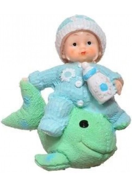 Decotown Hediyelik Sevimli Mavi Bebek Biblo Polyester Süs Eşyası fiyatları