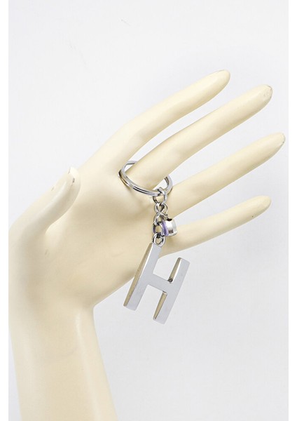 Çerçeveli Lila Minik Kalpli Gümüş Renkli Metal H Harfi Anahtarlık / Hediyelik Çanta Süsü fırsatları