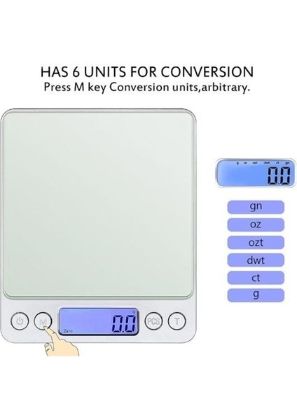 ® Dijital Hassas Mutfak Terazisi Hassas Tartı 2000 Gr/01 gr Hassasiyet fiyatları