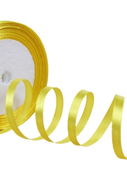 Saten Kurdele 3 cm 10 Metre Sarı