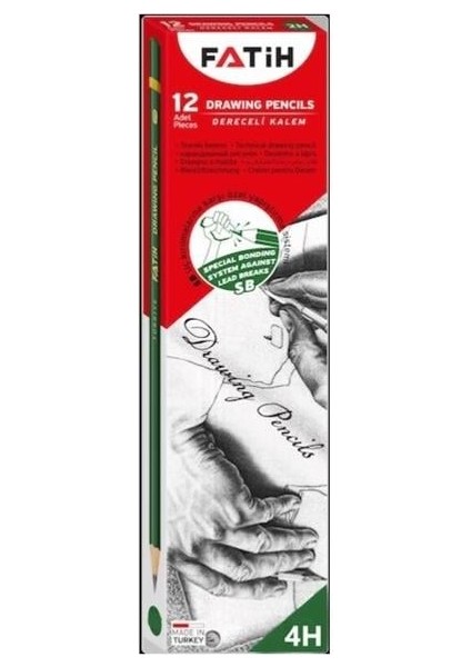 Fatih 4h Dereceli Kurşun Kalem 12'li Kutu