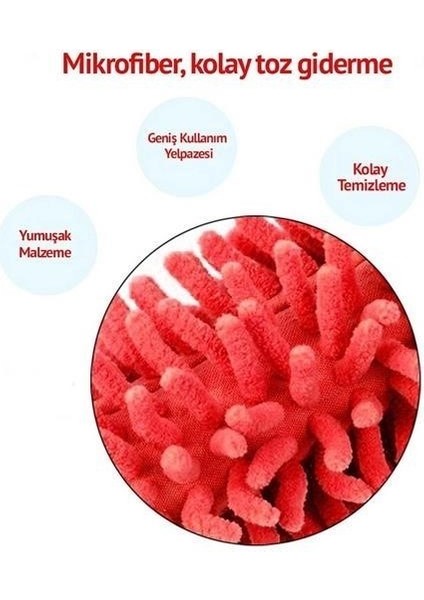 ® Teleskopik Mikrofiber Pratik Uzayabilen Toz Alma Fırçası Aparatı modelleri