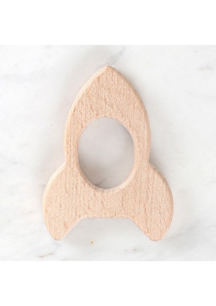 Loren Crafts Roket Figürlü Organik Ahşap Diş Kaşıy