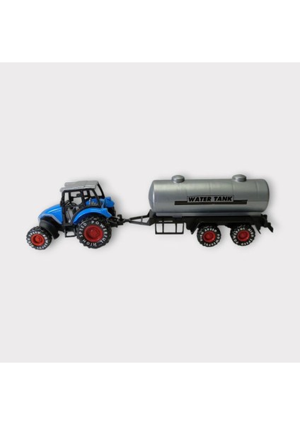 Çek Bırak Römorklu Traktör 25CM - Mavi Su Tankı (Lisinya)