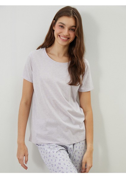 Yeni Sezon Bisiklet Yaka Baskılı Kadın Pijama Takımı fiyatları