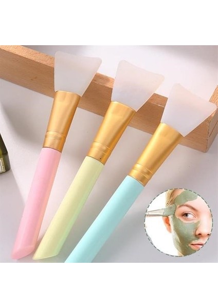 ® 2li Silikon Temizlemesi Kolay Kullanılabilen Yüz Cilt Bakımı Maske ve Krem Spatulası