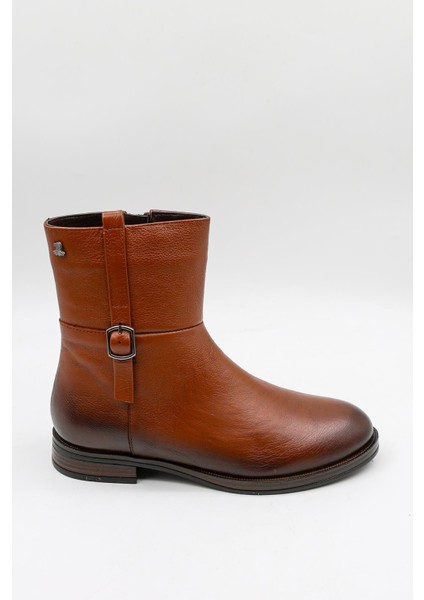 Kadın Hakiki Deri Trok Detaylı Western Bot 2552701K - Taba - 36