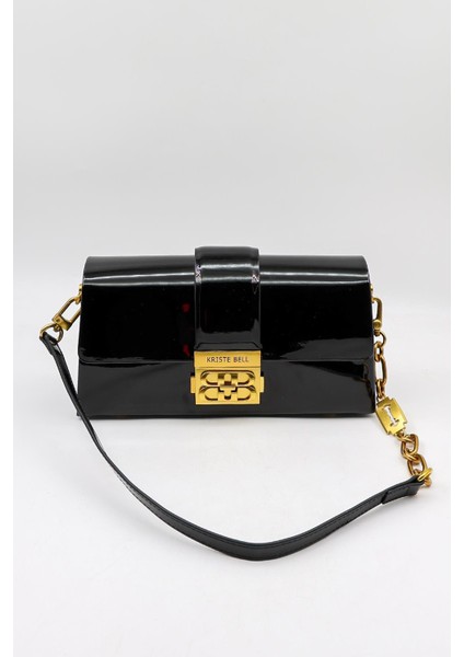 Marka Ithal Günlük Şık Kadın Çanta KB696 Siyah Parlak