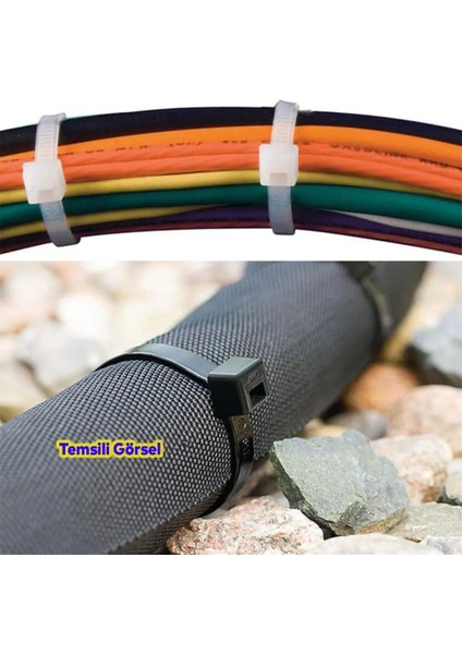 100 Adet Cırt Kelepçe 4,8X380 mm Plastik Beyaz Renk Zip Kablo Bağı Çok Amaçlı Bağlama. fırsatları