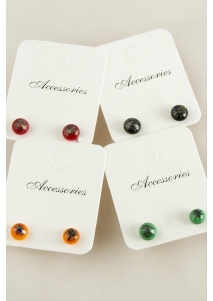 Sepetim Top Cam Küpe-Renkli modelleri