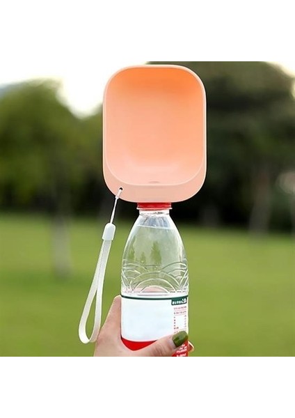® Evcil Hayvan Plastik Yıkanabilir Taşınabilir Su Şişesi Bağlantılı Su Kabı