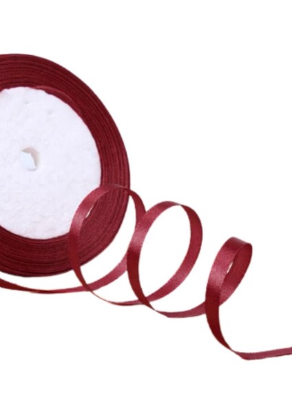 Saten Kurdele 3 cm 10 Metre Bordo