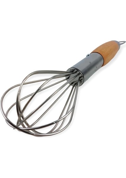 Ahşap Saplı Açacaklı Çırpıcı 304 Paslanmaz Çelik Yumurta ve Sos Çırpıcı Çırpma Teli 31CM fiyatları